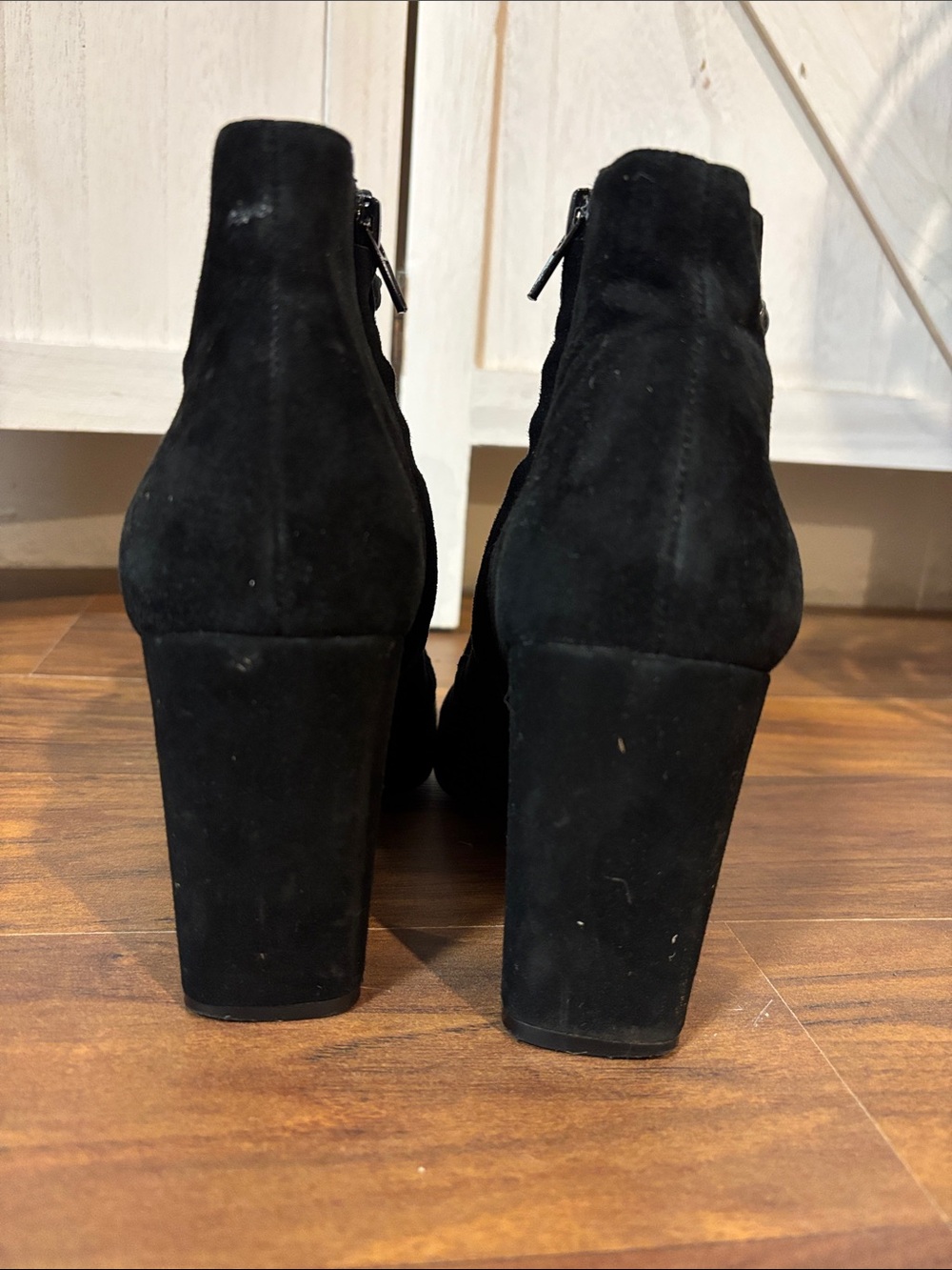 Banana Republic Black Suede Button-Front Ankle Booties - Picture 6 of 7